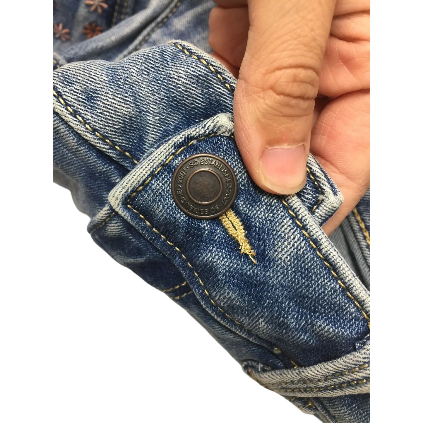 SO Size 14 Plus Girls Adjustable Denim Shorts with Pockets - A+ Stuff