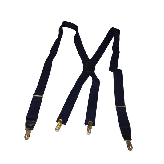 Men's Elastic X-Back Suspenders with Brass Hardware - A+ Stuff