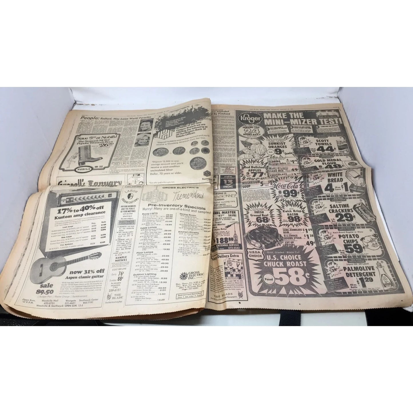 Vintage Newspaper- Jan. 20, 1977 The Blade ''One Of Americas Great Newspapers'' - A+ Stuff