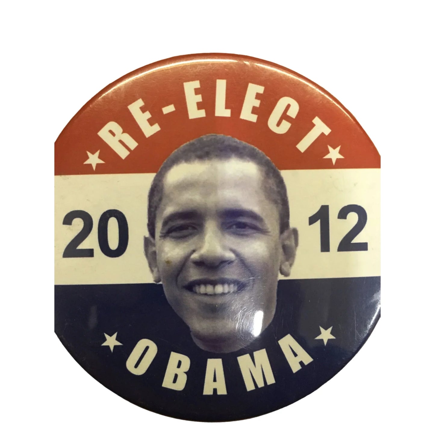 "Re-elect Obama 2012" Barack Obama Collectible Pinback Button - A+ Stuff