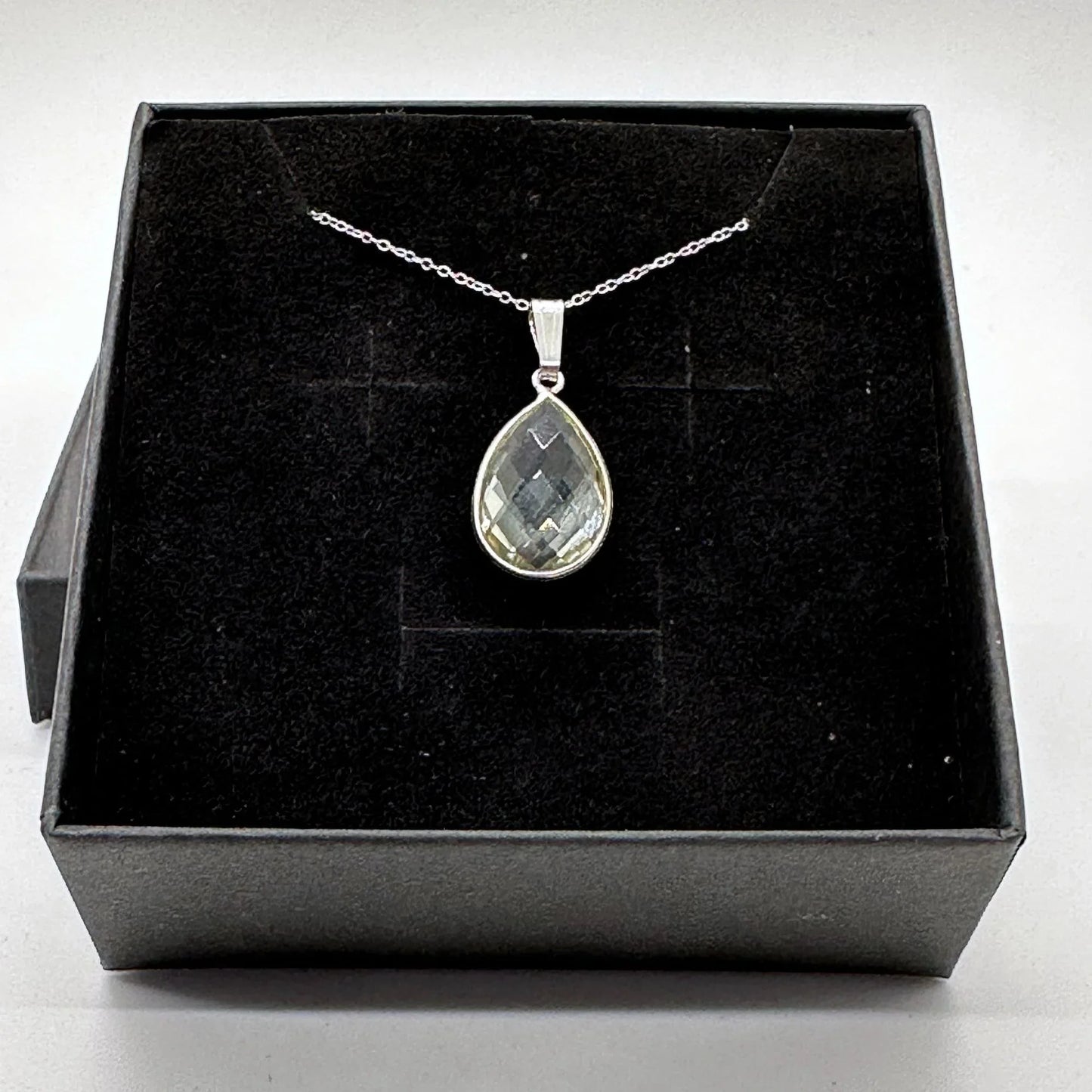 Lovely 6.05 Carat Natural Amethyst (Greenish) Large Gemstone Pendant - Sterling Silver Setting &Necklace - A+ Stuff