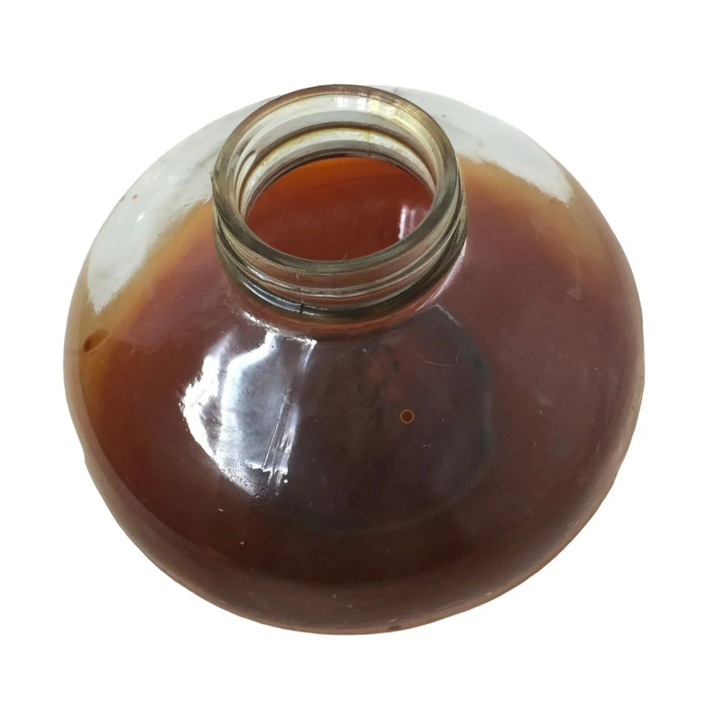 Vintage Oil Lamp - Clear glass Shade - Bulb Stained from Oil A+ Stuff A+ Stuff