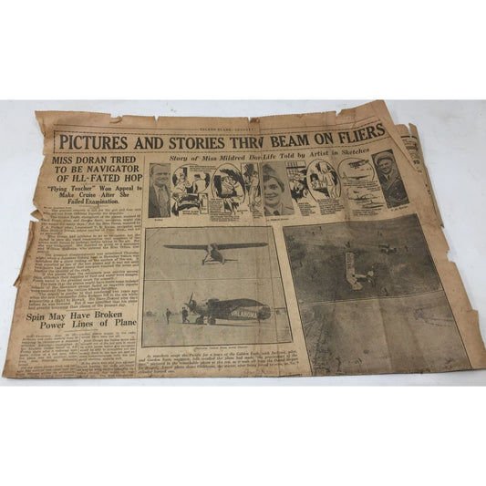Toledo Blade Vintage Collectible Newspaper Aug. 1927