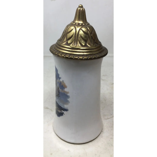 Vintage Nelson McCoy Pottery Nautical Ship Beer Stein Mug with Hinge Lid - A+ Stuff