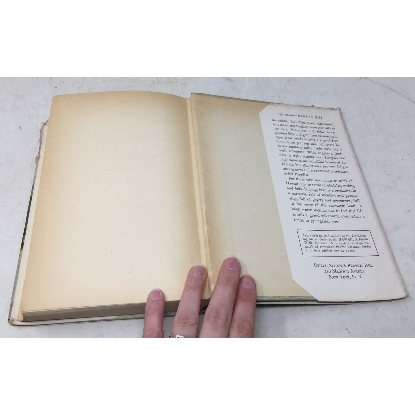 collectible copy of the book Born in Paradise by Armine Von Tempski unbranded A+ Stuff Books