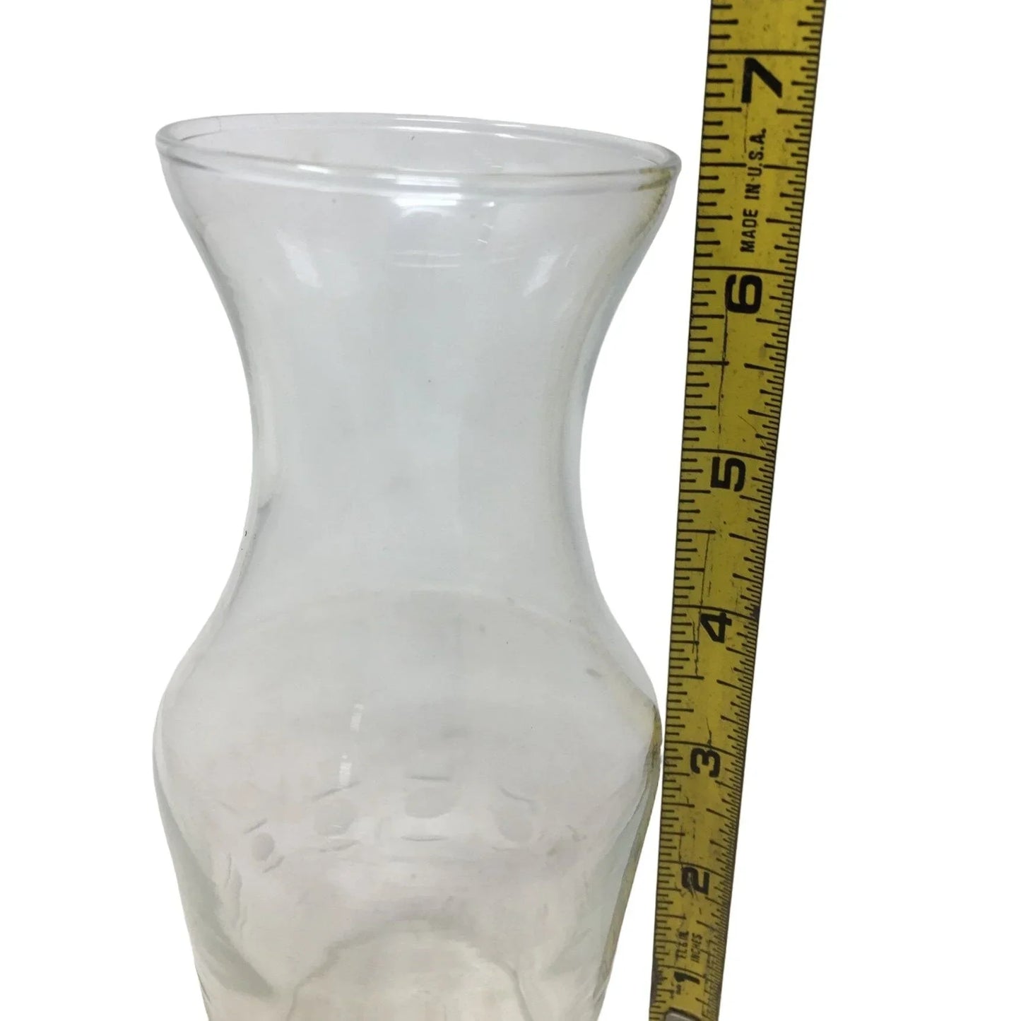 Libbey Single Serving Milk Jar Shaped Etched Clear Glass Carafe A+ Stuff A+ Stuff