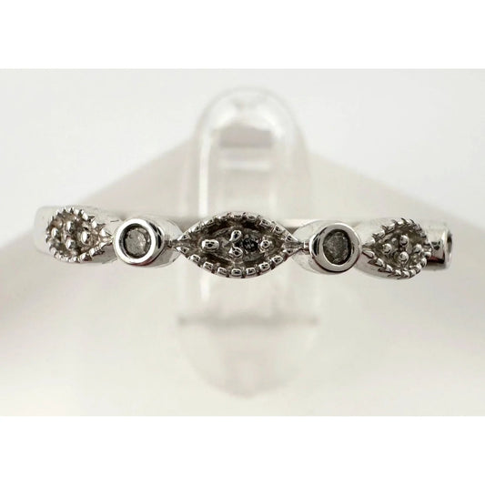 Natural Diamond Old Fashioned Style Wedding Band Size 7.25 - A+ Stuff