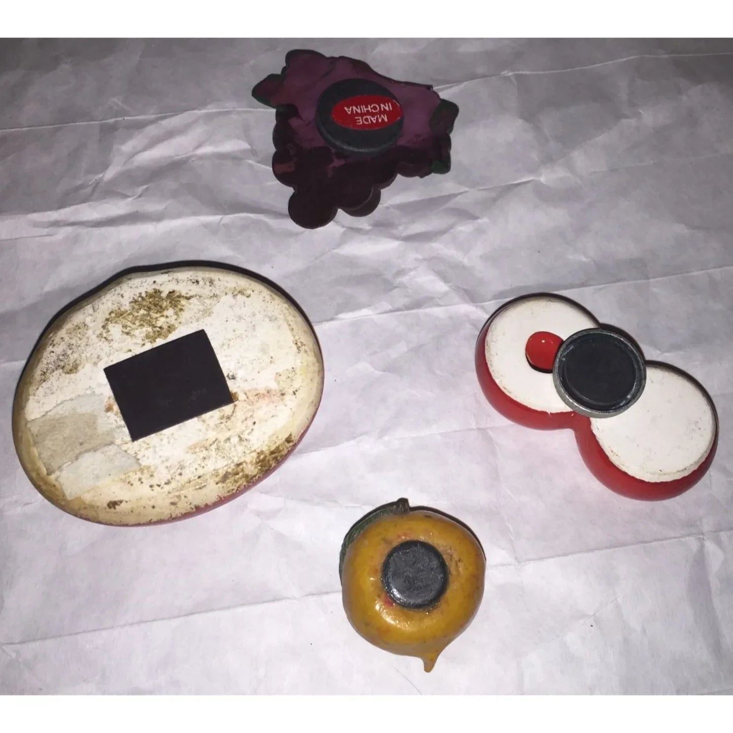 Vintage Fruit Shaped Refrigerator Magnets (4) - A+ Stuff