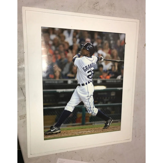 Curtis Granderson - Detroit Tigers - Autographed 16 x 20 photo in white wooden frame - A+ Stuff