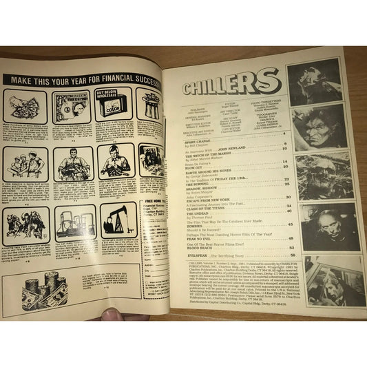 Vintage CHILLERS Magazine Clash of the Titans / Escape From New York - A+ Stuff