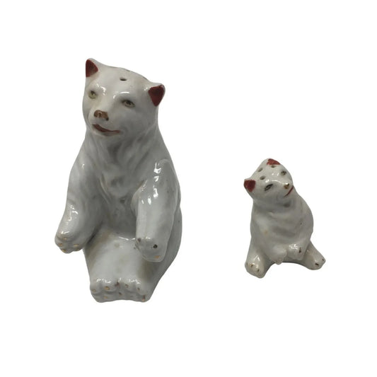 Vintage Mama Bear and Cub Salt and Pepper Shakers - A+ Stuff