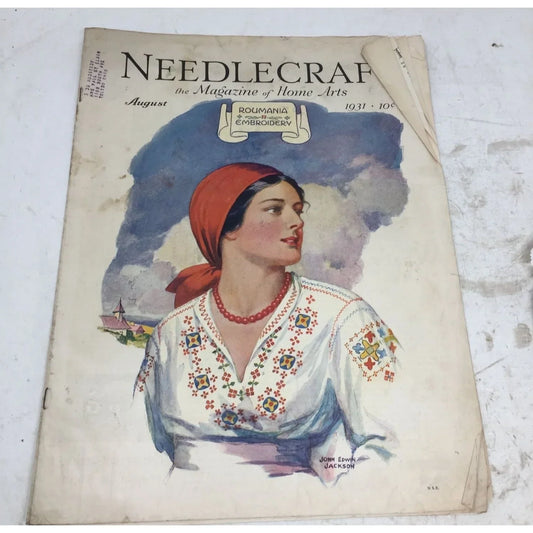 Vintage Collectible Needlecraft The Magazine Of Home Arts Aug. 1931 Needlecraft The Magazine Of Home Arts A+ Stuff