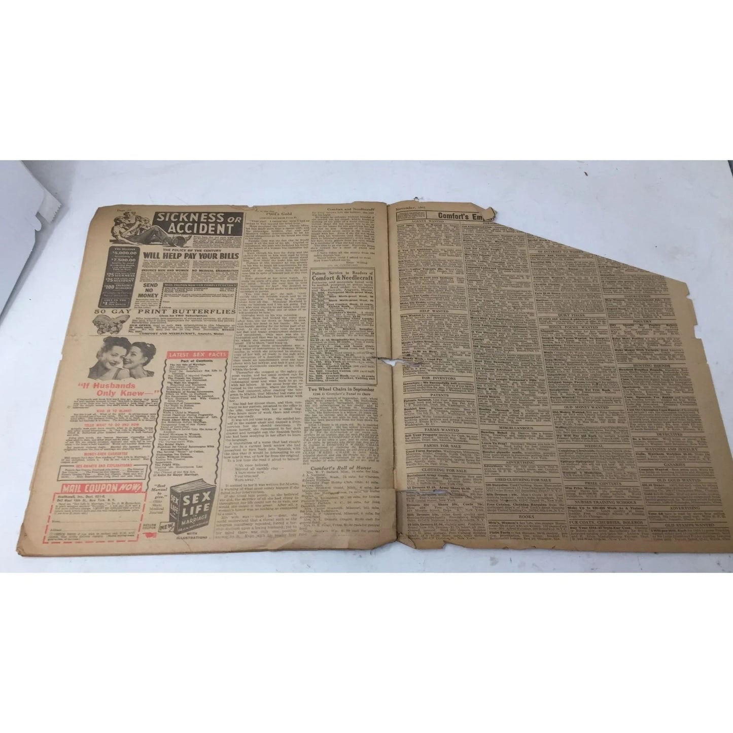 Vintage Collectible Comfort & Needlecraft Home Arts Magazine Nov. 1941 Comfort & Needlecraft Home Arts A+ Stuff