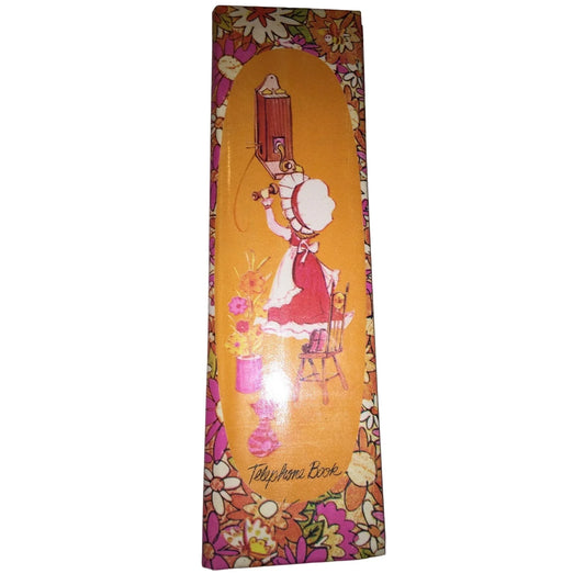 Vintage 1970s Colorful flower patterned A-Z Telephone Book- No Writing Inside - A+ Stuff