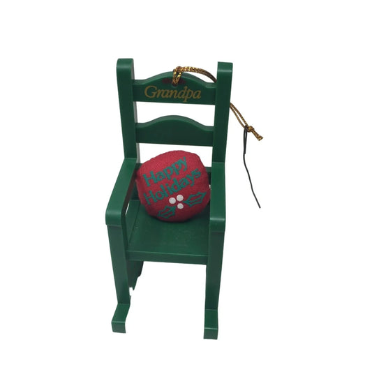 Vintage AVON 1988 Grandpa Rocking Chair Christmas Tree Ornament - A+ Stuff