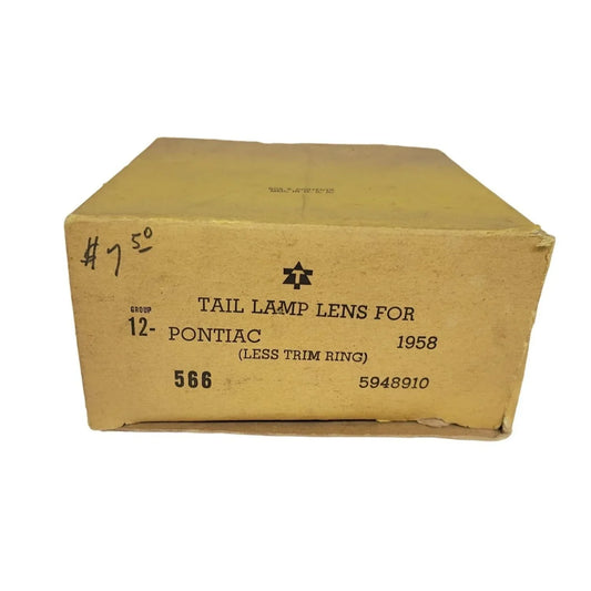 Tail Lamp Lens for 1958 Pontiac 5948910 in Box- New old Stock - A+ Stuff