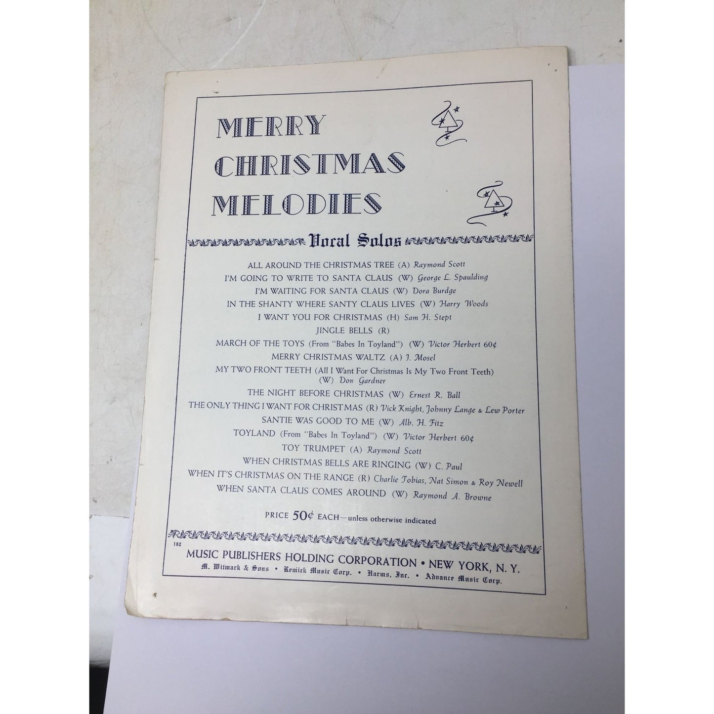 vintage sheet music for the holiday classic "(All I Want for Christmas) Is My Two Front Teeth". A+ Stuff A+ Stuff SHEET MUSIC