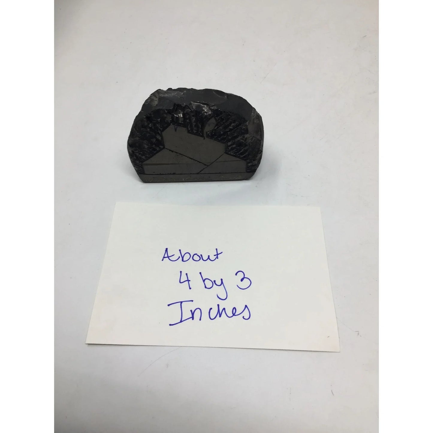 Vintage black Hand Carved Wilkes-Barre, PA Rock- about 4x3'' - A+ Stuff