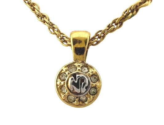 Nina Ricci Round Rhinestone Necklace - A+ Stuff