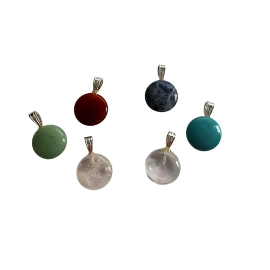 Vintage AVON Multi-Colored Polished Stone Pendants and Necklace