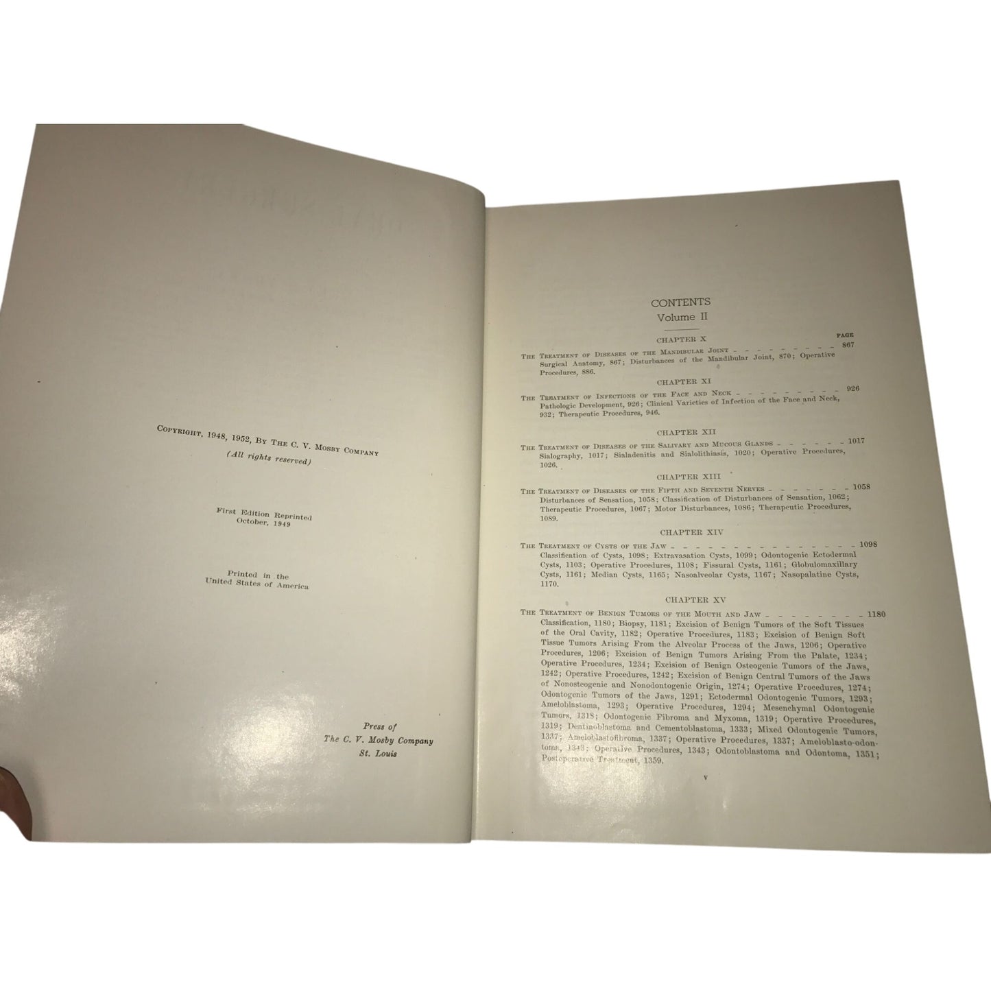 Oral Surgery Volume 2 Second Edition Hardcover Book (1949)