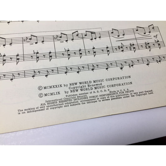 Vintage Sheet Music for "An American in Paris" A+ Stuff A+ Stuff SHEET MUSIC