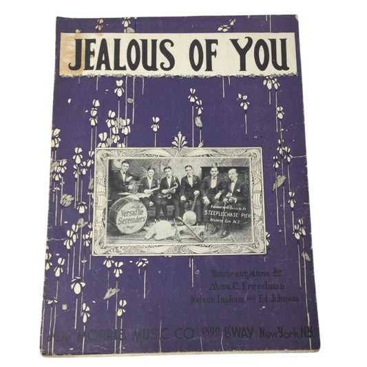 ''JEALOUS OF YOU'' ANTIQUE SHEET MUSIC BOOK