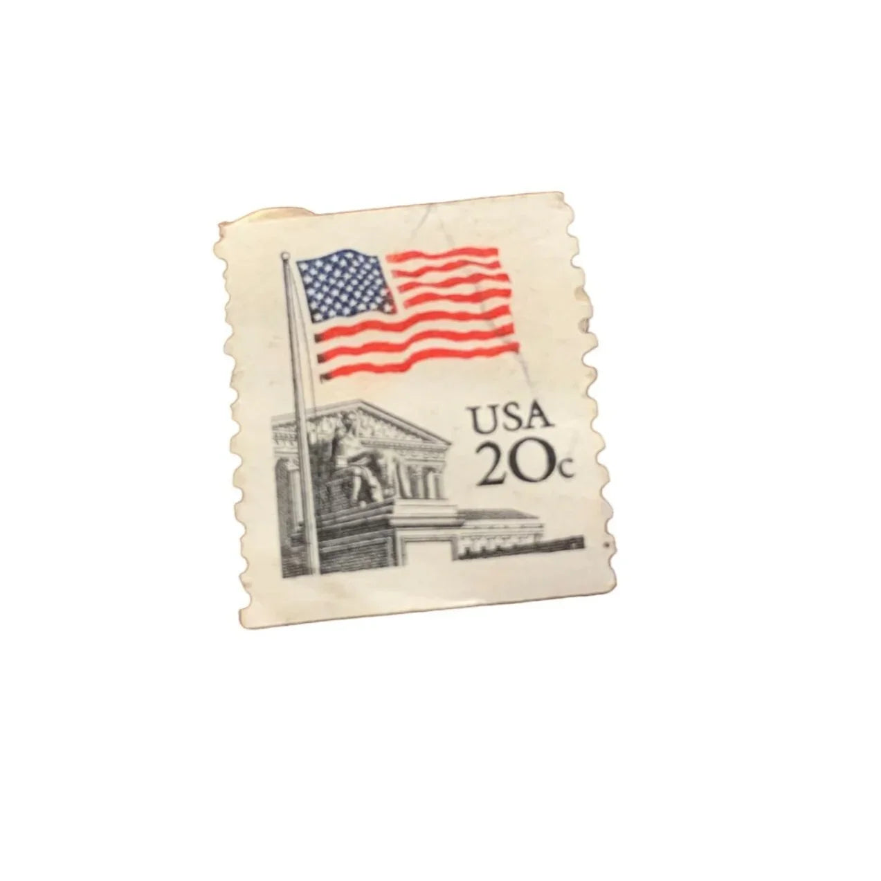 Vintage USA 20 Cent Postage Stamp- FLAG OVER SUPREME COURT - A+ Stuff