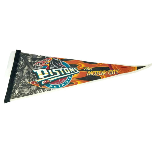 DETROIT PISTONS 1990s Era PENNANT Bold Color NBA Basketball - A+ Stuff