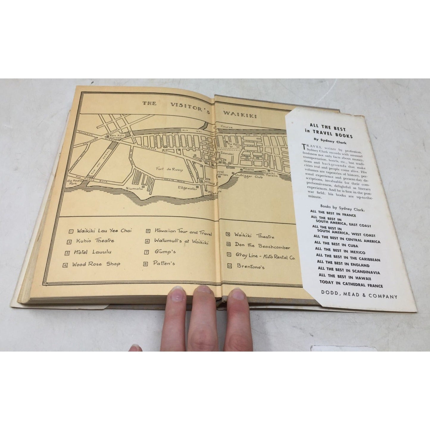 hardcover copy of the vintage travel guide All the Best in Hawaii by Sydney Clark unbranded A+ Stuff Sheet Music