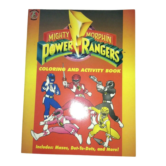 Mighty Morphin POWER RANGERS Coloring And Activity Books - Vintage 2 Book Set (1994) Mighty Morphin Power Rangers