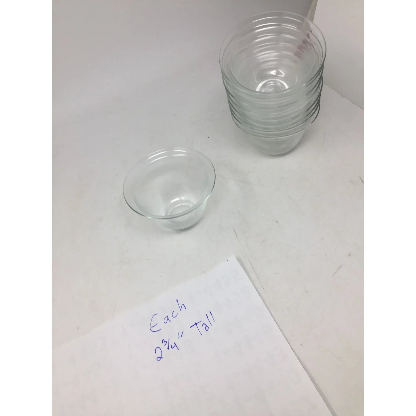 Set of 9 Miniature Clear Glass Bowls/Sauce Cups - A+ Stuff