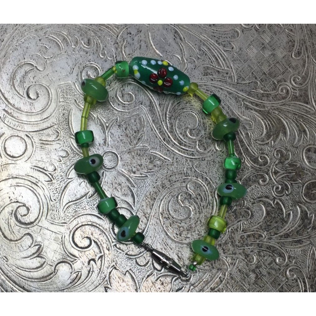 Women's/Girl's Green Beaded Bracelet