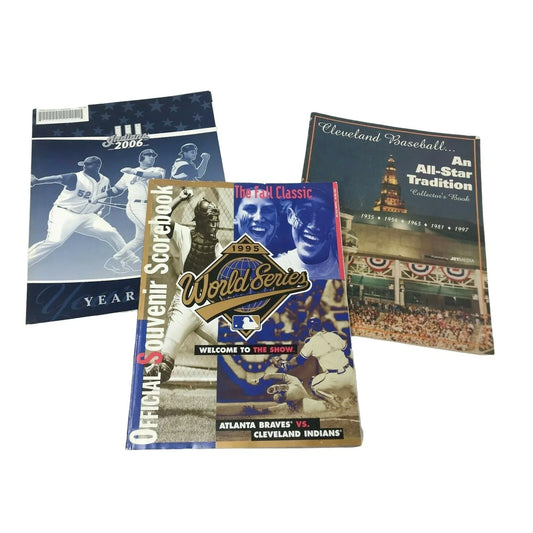 MLB Cleveland Indians Yearbook, Souvenir Scorebook & Collector's Book Set Cleveland Indians A+ Stuff Sports Collectibles