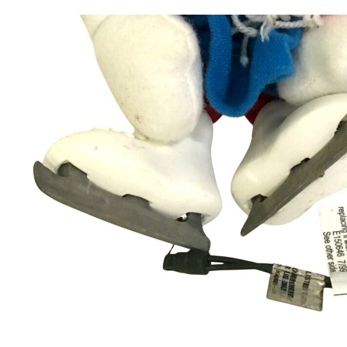 LUCY - Charlie Brown Christmas - Animated Plush w Ice Skate - Plugs into Light Set - Blue Outfit Pink & Blue Scarf & Hat