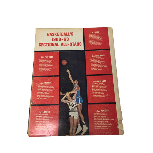 BASKETBALL YEARBOOK 1969 College Pros HS Vintage Magazine