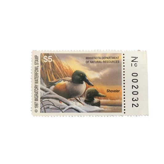 Vintage Collectible 1997 Migratory Waterfowl Stamp Minnesota Dept. Of Natural Resources - A+ Stuff