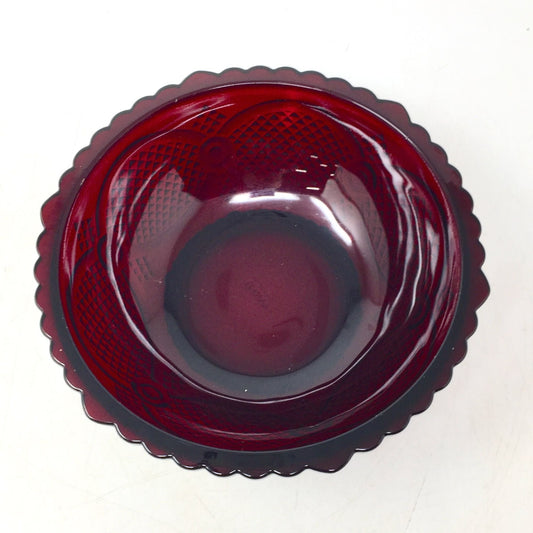 Vintage Avon 1876 Cape Cod Ruby Red Glass Serving Bowl (9.75") Avon A+ Stuff Drinking, Dining & More