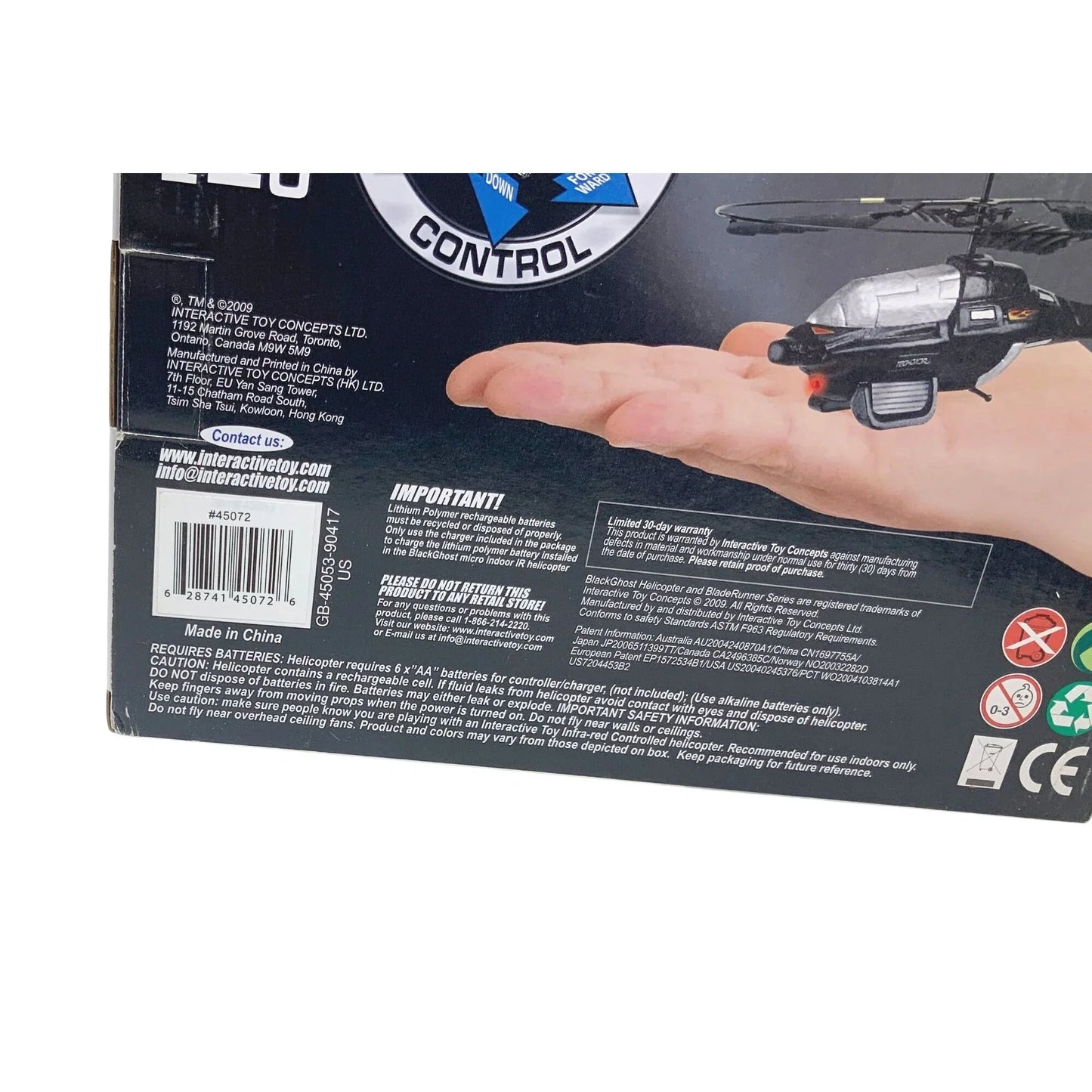 BLACK GHOST Micro Indoor IR Controlled HELICOPTER New in Box black ghost A+ Stuff Toy Helicopters