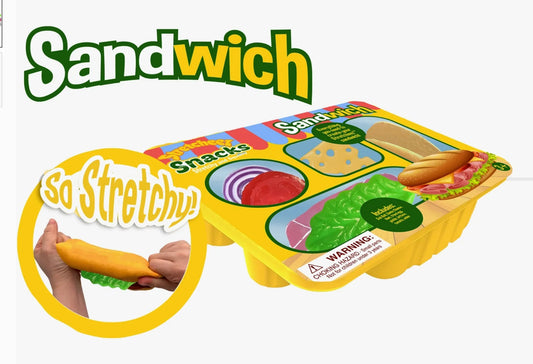 Stretcheez Fidget Snack SANDWICH Play Food for Kids - Make Your Own Stretchy Sandwich! - A+ Stuff