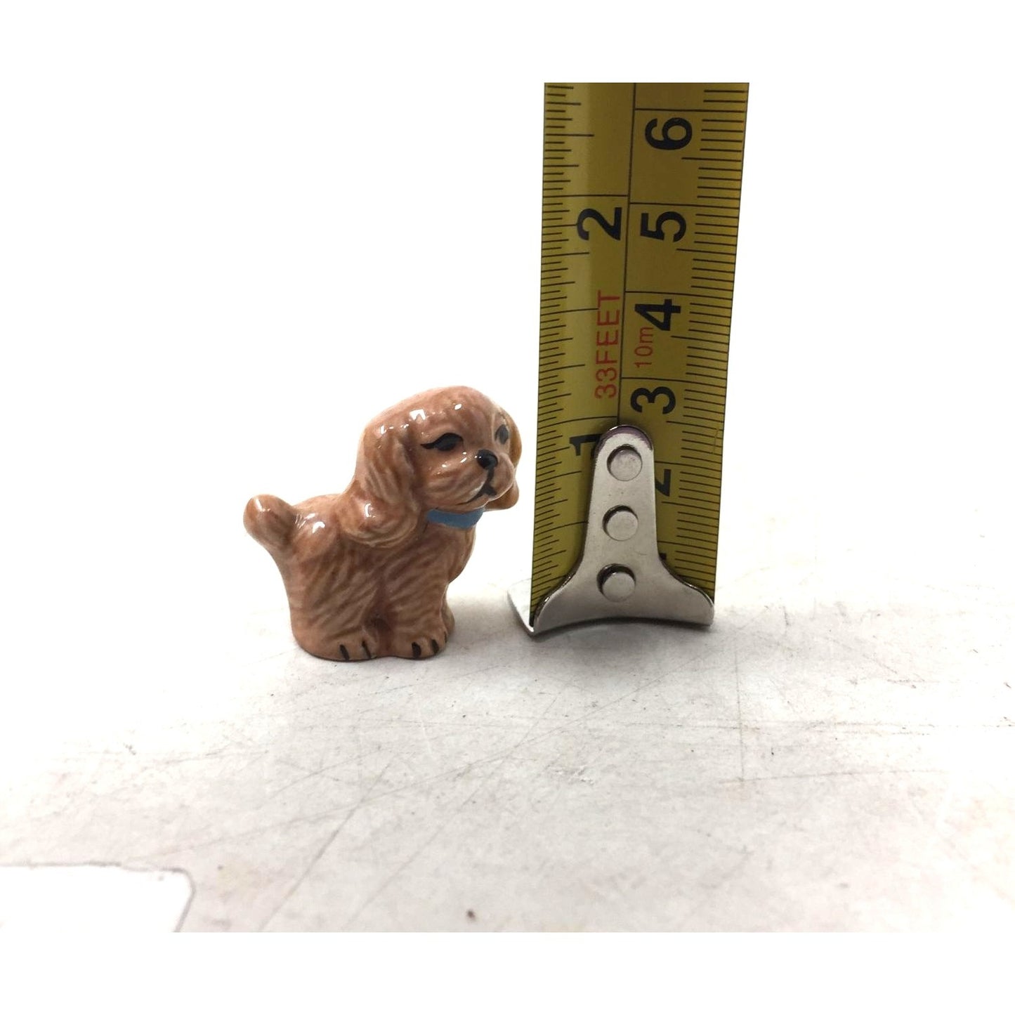 Hand Painted Vintage Porcelain Dog Figurine