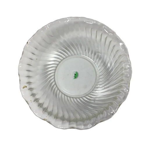 Vintage Clear Glass Bowl with Ruffled Edges - 7.5'' wide - A+ Stuff