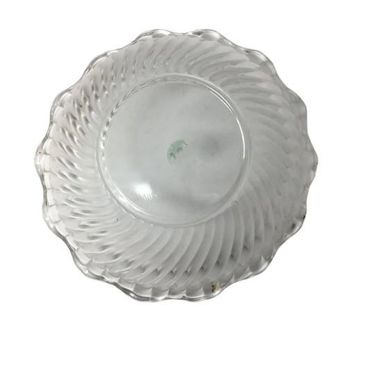 Vintage Clear Glass Bowl with Ruffled Edges - 7.5'' wide - A+ Stuff