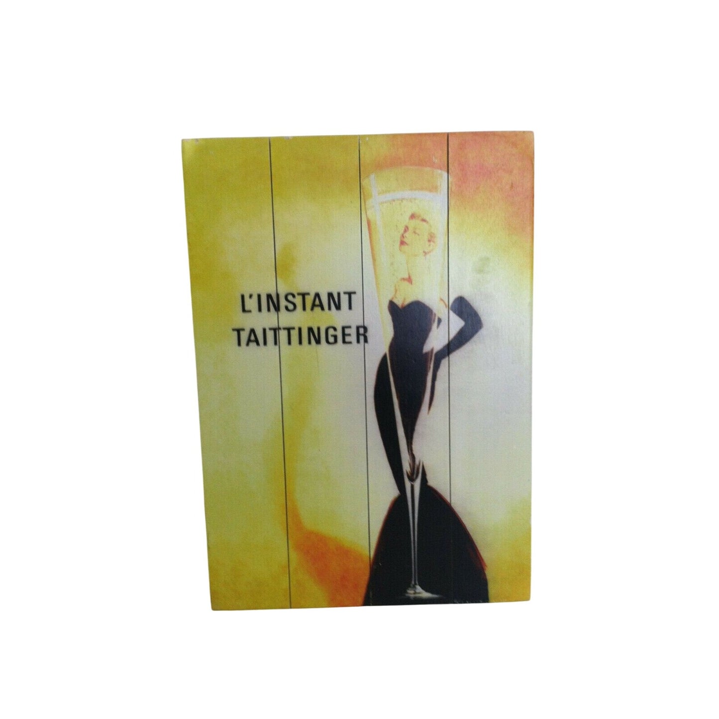Planked Wood Print of L'INSTANT TAITTINGER Ad w GRACE KELLY Decor