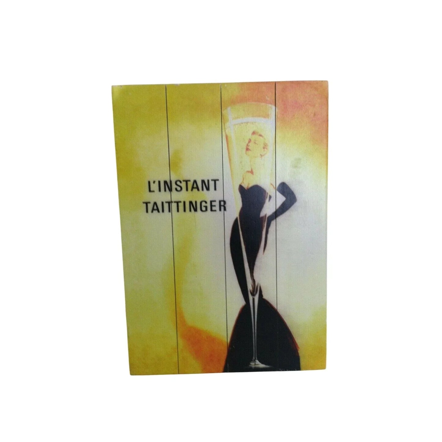 Planked Wood Print of L'INSTANT TAITTINGER Ad w GRACE KELLY Decor L'INSTANT TATTINGER A+ Stuff Artwork