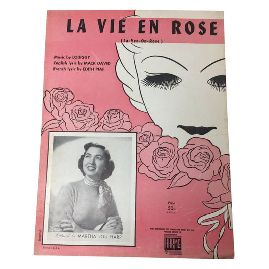 Vintage Sheet Music for "La Vie en Rose" A+ Stuff A+ Stuff SHEET MUSIC