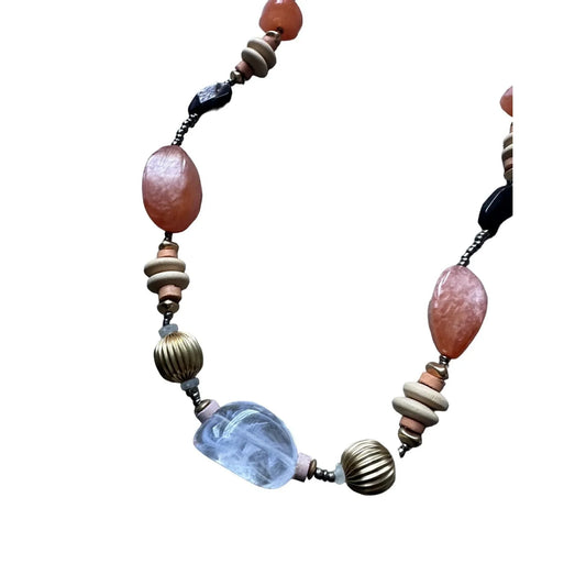 Beautiful Chico's Long Boho Stone and Bead Necklace 36" - A+ Stuff