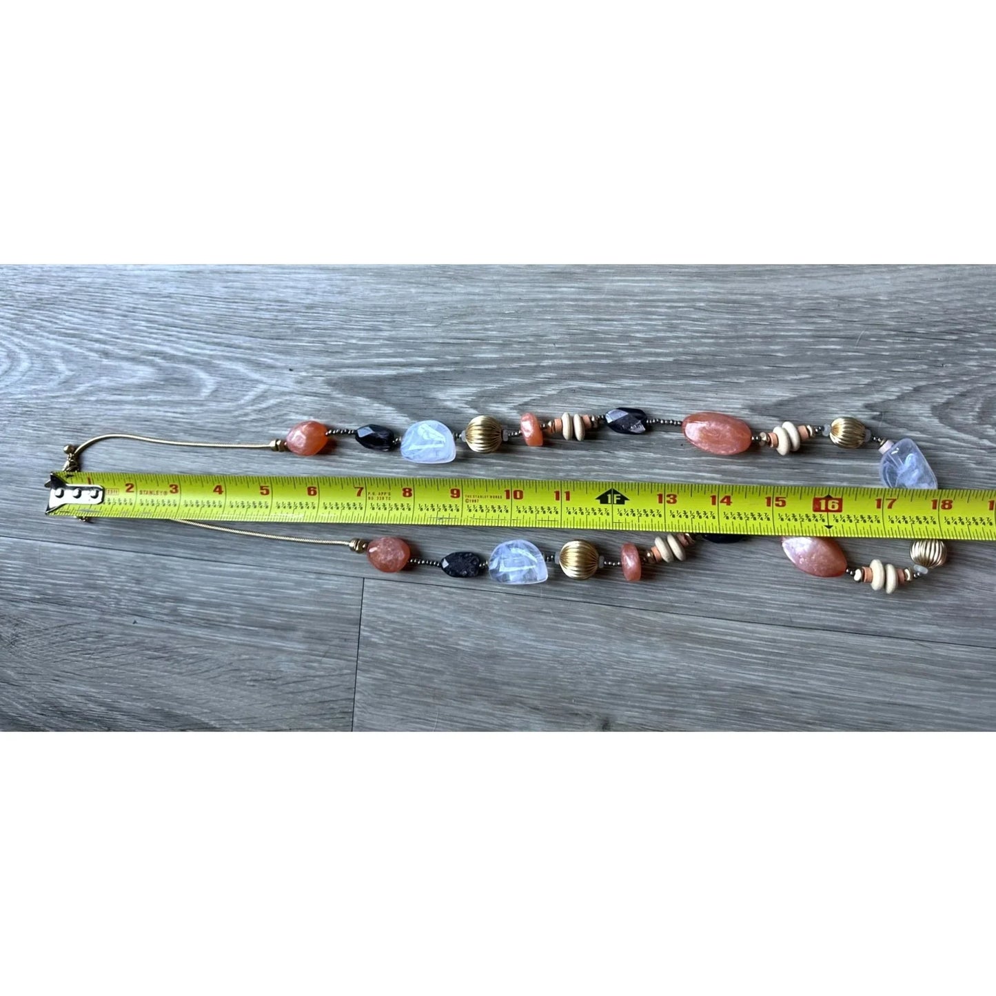Beautiful Chico's Long Boho Stone and Bead Necklace 36" - A+ Stuff