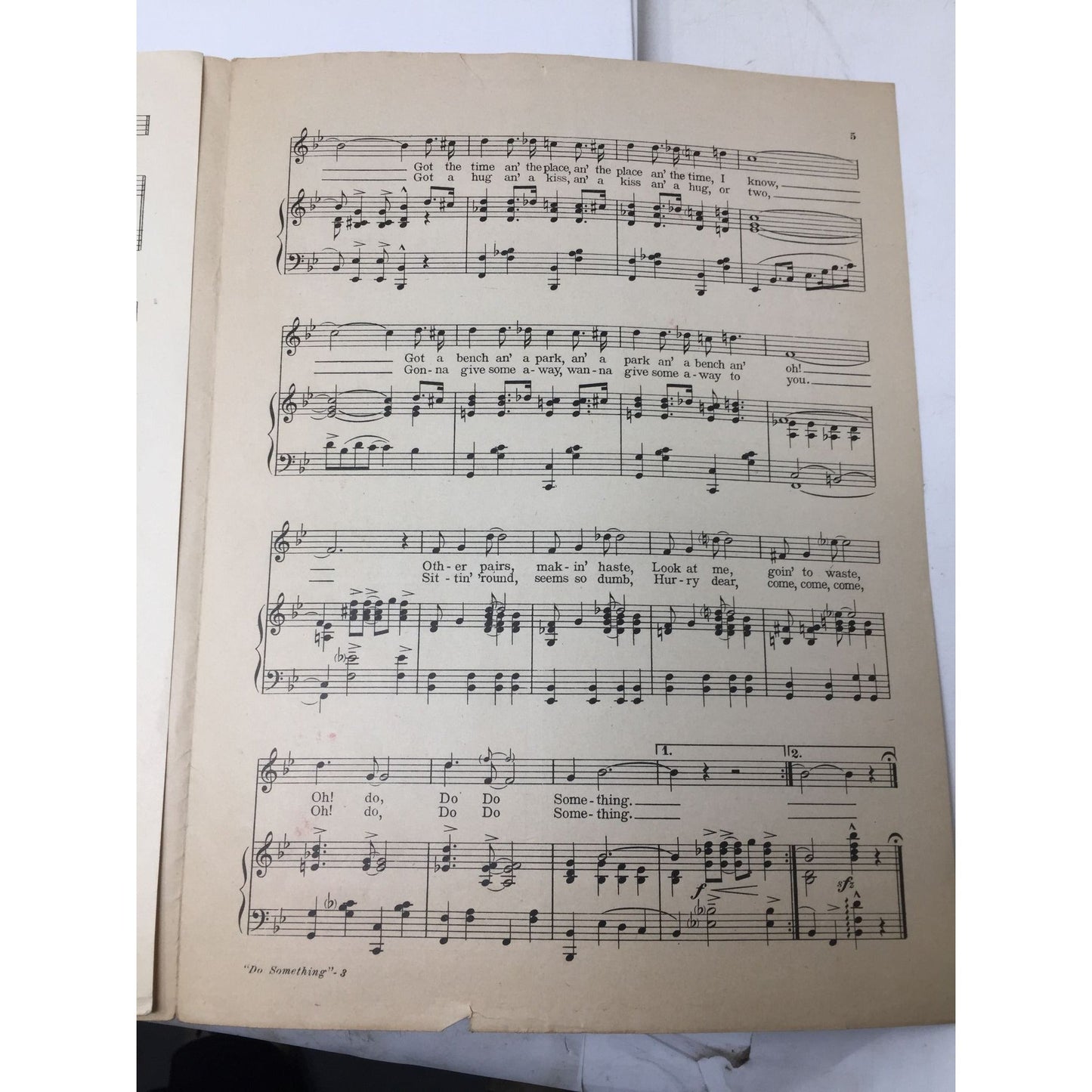 Vintage Sheet Music from 1929 is titled "Do Something" A+ Stuff A+ Stuff SHEET MUSIC