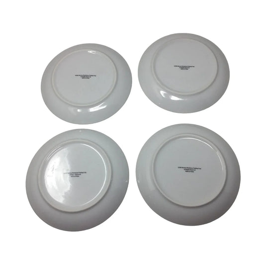 Vintage 2003 Boston Warehouse Set of 4 Martini Design Appetizer Plates - A+ Stuff